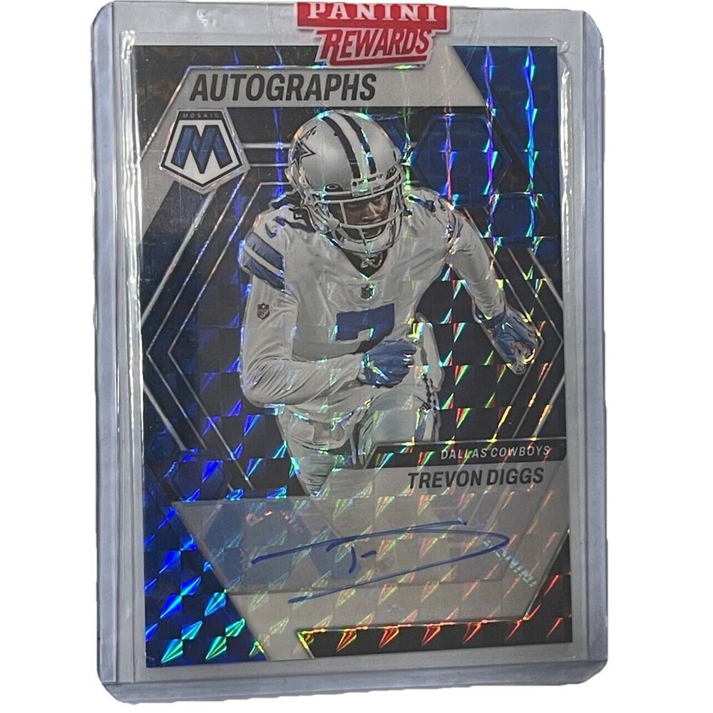 2023 Panini Mosaic Trevon Diggs Blue Prizm Color Match Rookie Auto /75